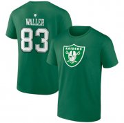 Wholesale Cheap Men's Las Vegas Raiders #83 Darren Waller Green St. Patrick's Day Icon Player T-Shirt