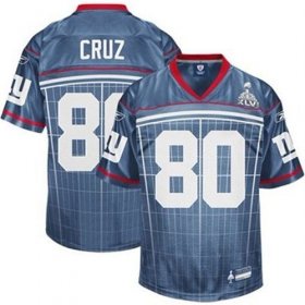 Wholesale Cheap Giants #80 Victor Cruz Grey Super Bowl XLVI Embroidered NFL Jersey