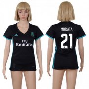 Wholesale Cheap Women's Real Madrid #21 Morata Away Soccer Club Jersey