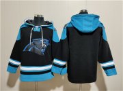 Cheap Men's Carolina Panthers Blank Black Ageless Must-Have Lace-Up Pullover Hoodie