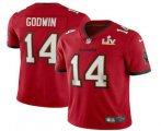 Wholesale Cheap Men's Tampa Bay Buccaneers #14 Chris Godwin Red 2021 Super Bowl LV Vapor Untouchable Stitched Nike Limited NFL Jersey