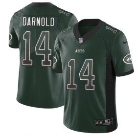 Wholesale Cheap Nike Jets #14 Sam Darnold Green Team Color Men\'s Stitched NFL Limited Rush Drift Fashion Jersey