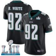 Wholesale Cheap Nike Eagles #92 Reggie White Black Alternate Super Bowl LII Men's Stitched NFL Vapor Untouchable Limited Jersey