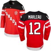 Wholesale Cheap Olympic CA. #12 Patrick Marleau Red 100th Anniversary Stitched NHL Jersey