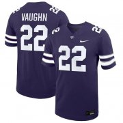 Cheap Men's Kansas State Wildcats #22 Deuce Vaughn Purple Stitched Jersey