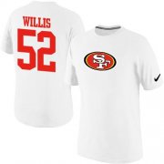 Wholesale Cheap Nike San Francisco 49ers #52 Patrick Willis Name & Number NFL T-Shirt White