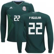 Wholesale Cheap Mexico #22 P.Aguilar Home Long Sleeves Kid Soccer Country Jersey