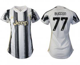 Wholesale Cheap Women 2020-2021 Juventus home aaa version 77 white Soccer Jerseys