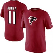 Wholesale Cheap Nike Atlanta Falcons #11 Julio Jones Name & Number NFL T-Shirt Red