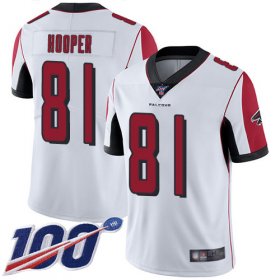 Wholesale Cheap Nike Falcons #81 Austin Hooper White Men\'s Stitched NFL 100th Season Vapor Limited Jersey