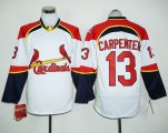 Wholesale Cheap Cardinals #13 Matt Carpenter White/Red Long Sleeve Stitched MLB Jersey
