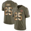 Wholesale Cheap Nike Bears #25 Mike Davis Olive/Gold Men's Stitched NFL Limited 2017 Salute To Service Jersey