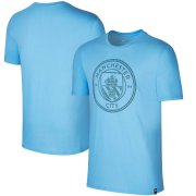 Wholesale Cheap Manchester City Nike Team Crest Performance T-Shirt Blue