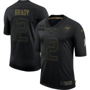 Wholesale Cheap Nike Buccaneers 12 Tom Brady Black 2020 Salute To Service Limited Jersey
