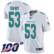 Wholesale Cheap Nike Dolphins #53 Kyle Van Noy White Youth Stitched NFL 100th Season Vapor Untouchable Limited Jersey