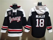Wholesale Cheap Men's New Jersey Devils #18 Dawson Mercer Black White Ageless Must-Have Lace-Up Pullover Hoodie