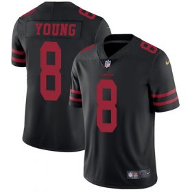 Wholesale Cheap Nike 49ers #8 Steve Young Black Alternate Men\'s Stitched NFL Vapor Untouchable Limited Jersey
