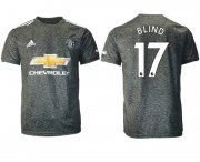 Wholesale Cheap Men 2020-2021 club Manchester United away aaa version 17 black Soccer Jerseys