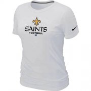 Wholesale Cheap Women's Nike New Orleans Saints Critical Victory NFL T-Shirt White