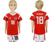Wholesale Cheap Russia #18 Zhirkov Home Kid Soccer Country Jersey