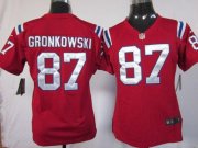 Wholesale Cheap Nike Patriots #87 Rob Gronkowski Red Alternate Women's Stitched NFL Elite Jersey