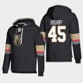 Wholesale Cheap Vegas Golden Knights #45 Jake Bischoff Black adidas Lace-Up Pullover Hoodie