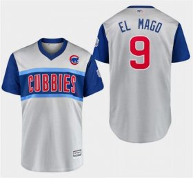 Wholesale Cheap Cubs #9 Javier Baez Gray \"El Mago\" 2019 Little League Classic Stitched MLB Jersey