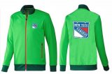 Wholesale Cheap NHL New York Rangers Zip Jackets Green
