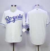 Wholesale Cheap Royals Blank White Cool Base Stitched MLB Jersey