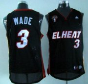 Wholesale Cheap Miami Heat #3 Dwyane Wade Latin Nights Black Swingman Jersey