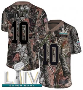 Wholesale Cheap Nike Chiefs #10 Tyreek Hill Camo Super Bowl LIV 2020 Men\'s Stitched NFL Limited Rush Realtree Jersey