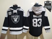 Wholesale Cheap Men's Las Vegas Raiders #83 Darren Waller NEW Black 2020 Inaugural Season Pocket Stitched NFL Pullover Hoodie