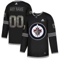 Wholesale Cheap Men's Adidas Jets Personalized Authentic Black Classic NHL Jersey