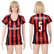 Wholesale Cheap Women's AC Milan #5 Bonaventura Home Soccer Club Jersey