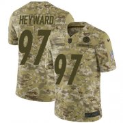 Wholesale Cheap Nike Steelers #97 Cameron Heyward Camo Men's Stitched NFL Limited 2018 Salute To Service Jersey