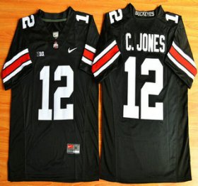 Wholesale Cheap Ohio State Buckeyes #12 Cardale Jones Black 2015 College Football Nike Limited Jersey