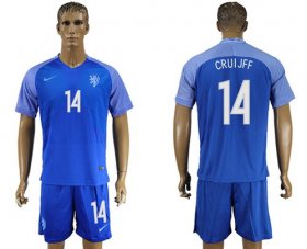 Wholesale Cheap Holland #14 Cruijff Away Soccer Country Jersey