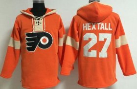 Wholesale Cheap Philadelphia Flyers #27 Ron Hextall Orange Pullover NHL Hoodie