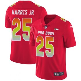 Wholesale Cheap Nike Broncos #25 Chris Harris Jr Red Men\'s Stitched NFL Limited AFC 2019 Pro Bowl Jersey