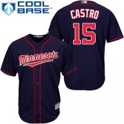 Wholesale Cheap Twins #15 Jason Castro Navy Blue Cool Base Stitched Youth MLB Jersey