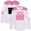 Wholesale Cheap Adidas Flyers #88 Eric Lindros White/Pink Authentic Fashion Women's Stitched NHL Jersey