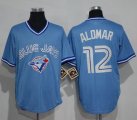 Wholesale Cheap Blue Jays #12 Roberto Alomar Light Blue Cooperstown Throwback Stitched MLB Jersey