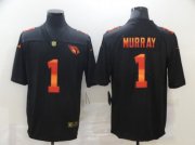 Wholesale Cheap Men's Arizona Cardinals #1 Kyler Murray Black Red Orange Stripe Vapor Limited Nike NFL Jersey