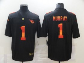 Wholesale Cheap Men\'s Arizona Cardinals #1 Kyler Murray Black Red Orange Stripe Vapor Limited Nike NFL Jersey