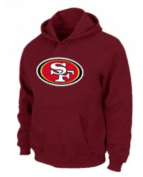 Wholesale Cheap San Francisco 49ers Logo Pullover Hoodie Red