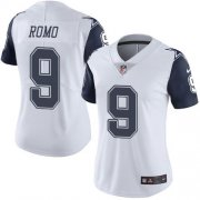 Wholesale Cheap Nike Cowboys #9 Tony Romo White Women's Stitched NFL Limited Rush Jersey