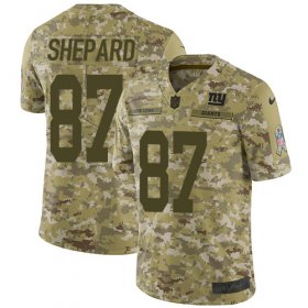 Wholesale Cheap Nike Giants #87 Sterling Shepard Camo Men\'s Stitched NFL Limited 2018 Salute To Service Jersey