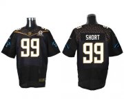 Wholesale Cheap Nike Panthers #99 Kawann Short Black 2016 Pro Bowl Men's Stitched NFL Elite Jersey