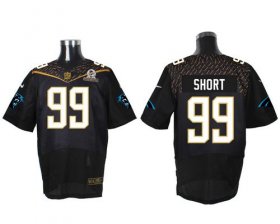 Wholesale Cheap Nike Panthers #99 Kawann Short Black 2016 Pro Bowl Men\'s Stitched NFL Elite Jersey