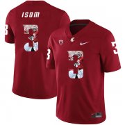 Wholesale Cheap Washington State Cougars 3 Daniel Isom Red Fashion College Football Jersey